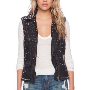 Muubaa Kate Moss Leather Studded Vest